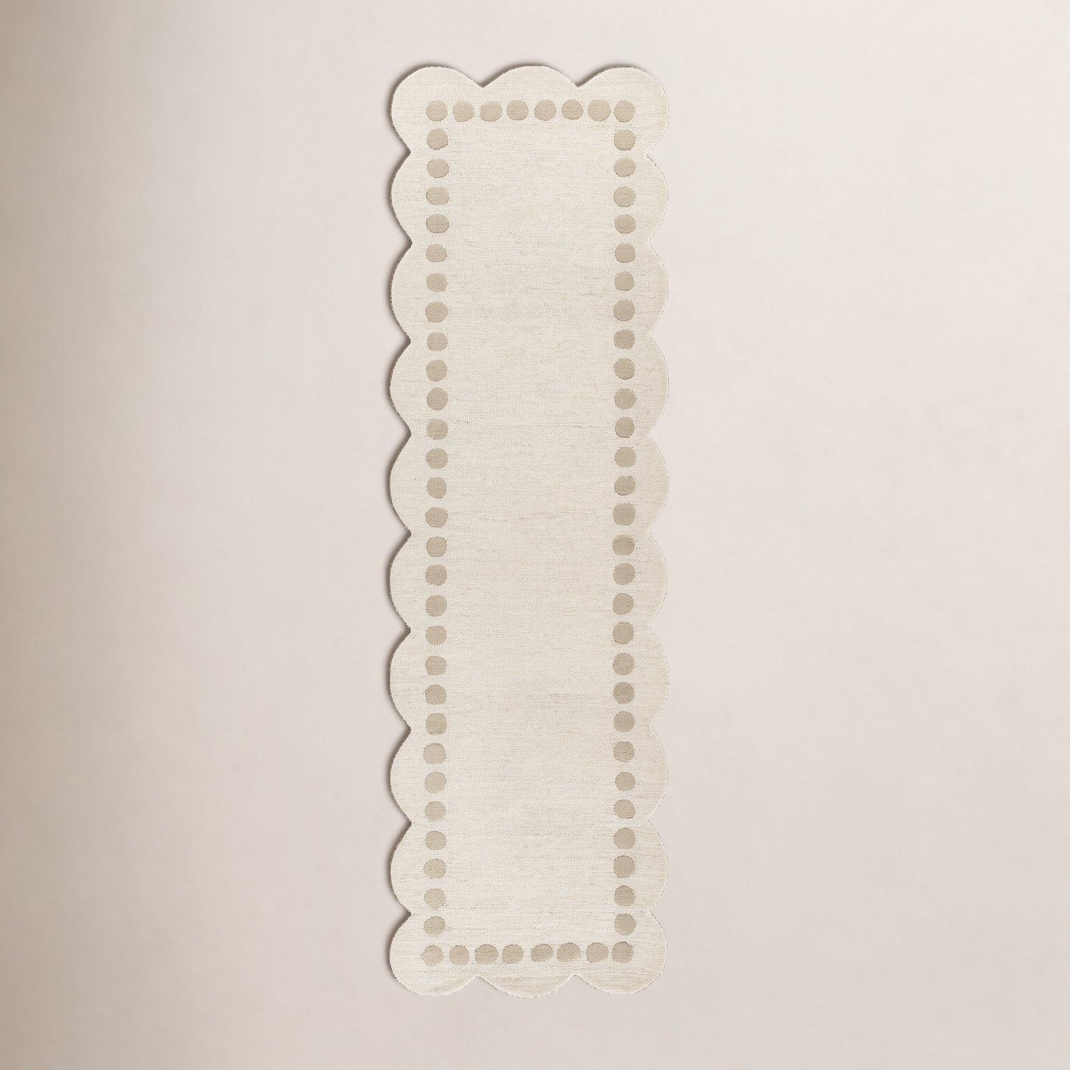 Lola Ivory Hand-Tufted Wool Rug, Runner 2'3" x 8'