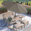 Parasol de marché octogonal Loudean-269600696