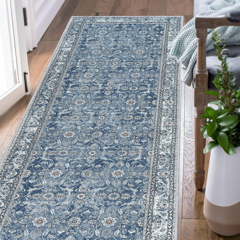 Tapis d'intérieur lavable Para Chenille Mashine Vintage avec envers antidérapant pour l'entrée de la cuisine du salon