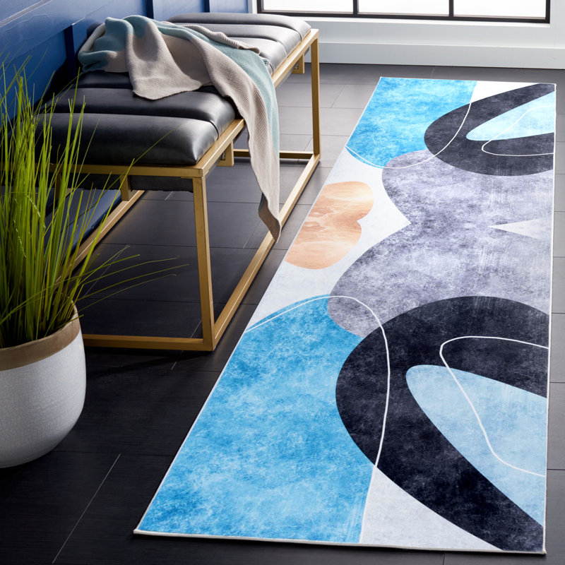 Tacoma Performance Machine Washable Abstract Rug, Runner 2'6" x 10'
