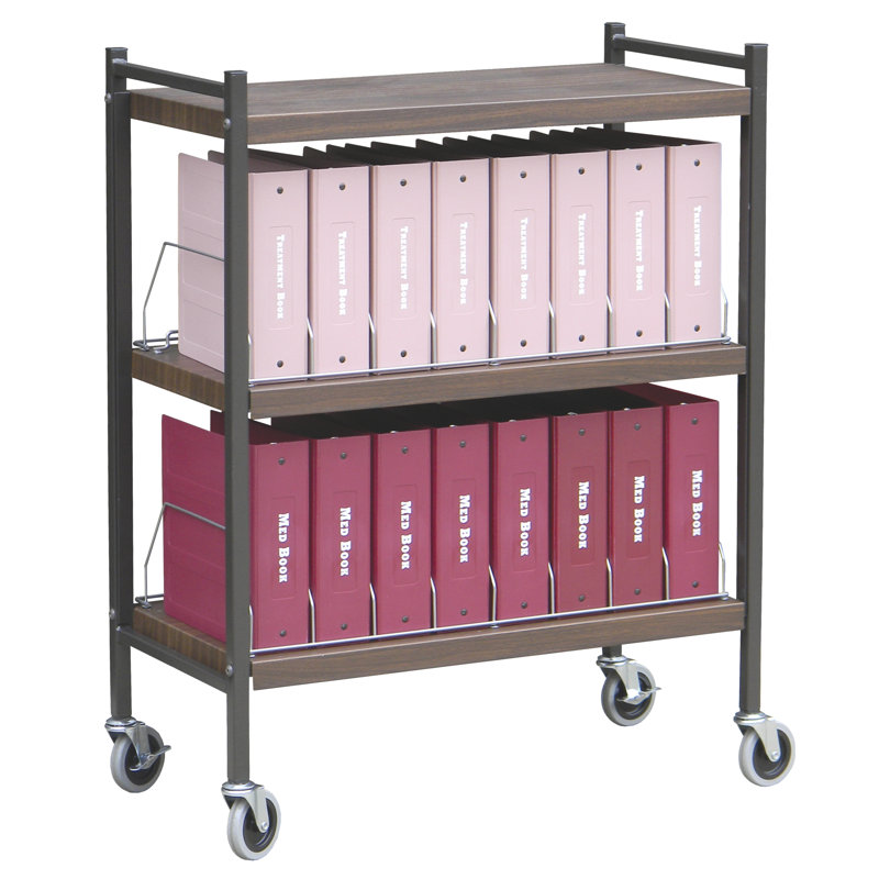 Big Beam 43.75'' H x 34.5'' W File Cart with Wheels, Beige