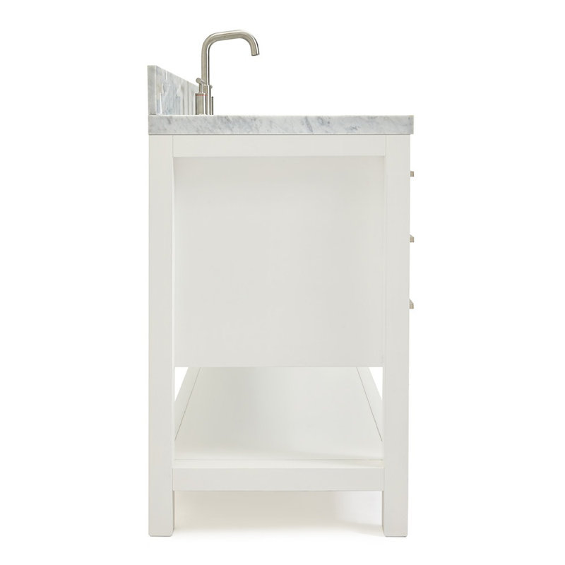 Magnolia Bath Vanity Rectangular Basin S043SCWRV, White, Rectangular
