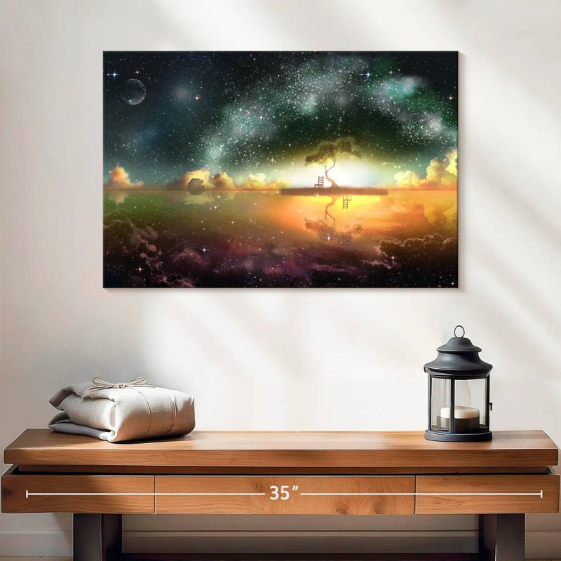 Impression sur toile Starlit Fantasy Dreamscape, H 16 po x l 24 po x P 1,25 po