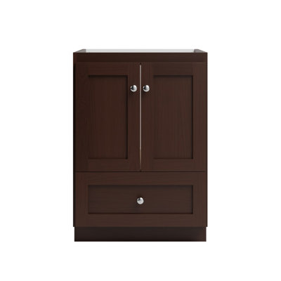 Armoire de salle de bain sans plateau en aulne foncé l 24 po x P 21 po x H 34,5 po Shaker