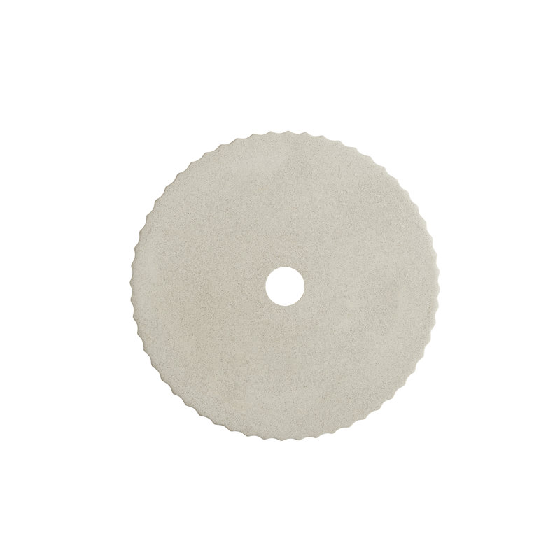 Lavabo en microciment 14 po Lumi, sans armoire, sans robinet, couleur beige, Beige
