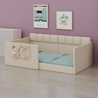 Lit de jour pour chambre à coucher avec entrée latérale, poche de rangement intégrée