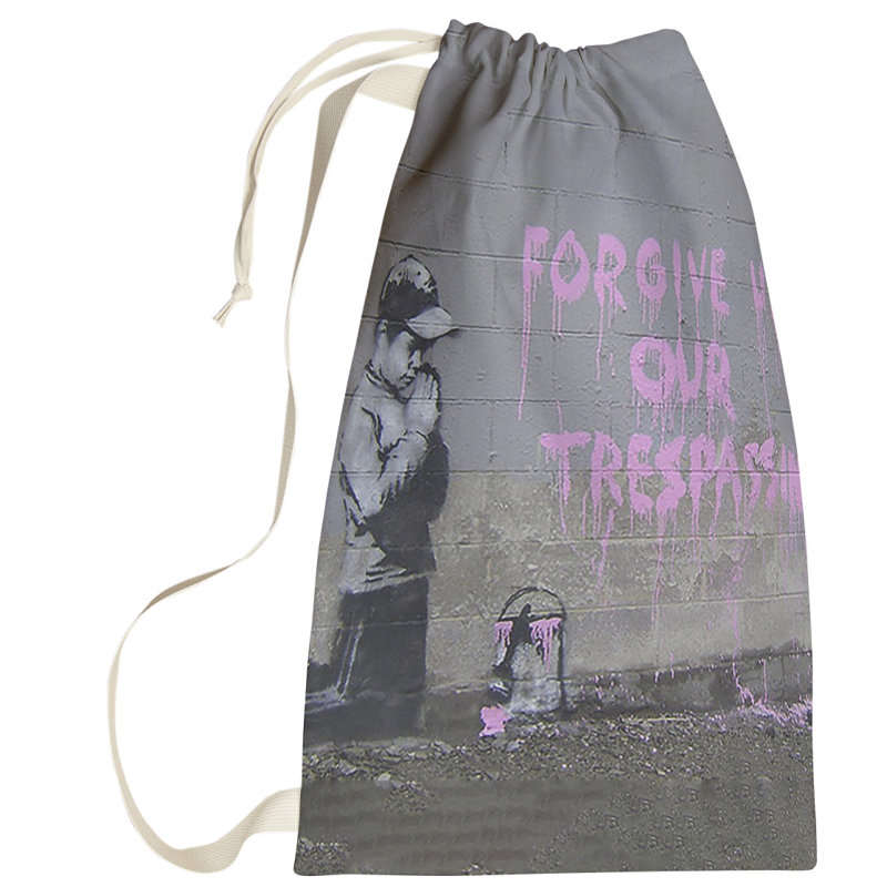 Fabric Laundry Bag with Handles, Small (29" H x 18" W x 1" D)