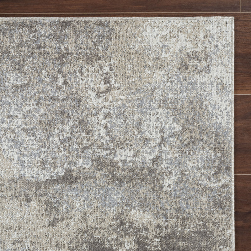 Machine Washable Henry Ivory/Gray Rug, Runner 2'6'' x 8'