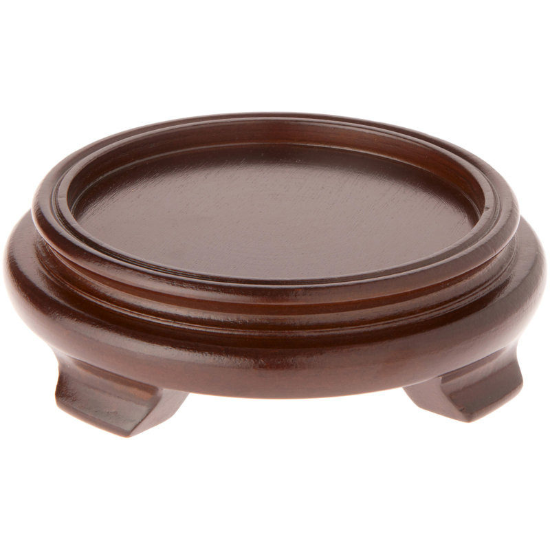 Base de présentation Malena, H 1,375 po x l 5,5 po x P 5,5 po, Placage de bois de noyer