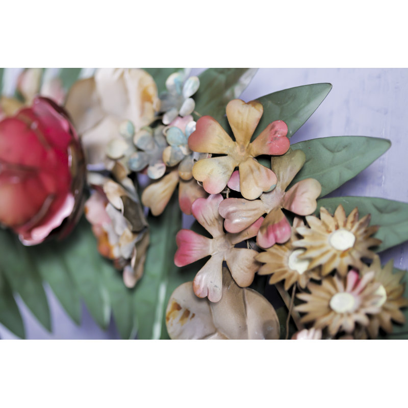Couronne florale en métal, 23 po