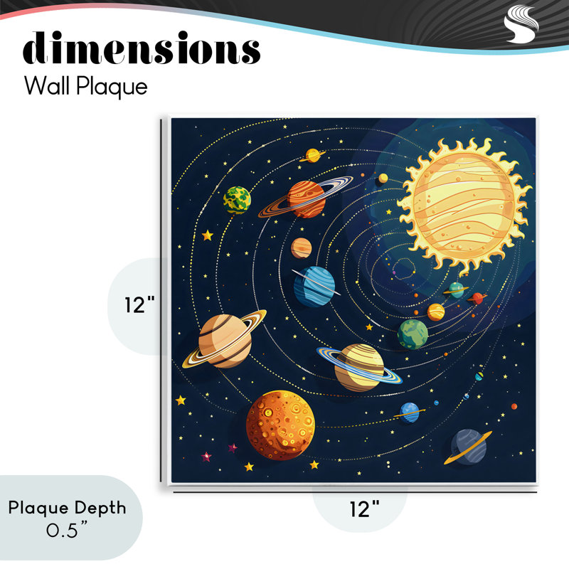 Planets Around The Sun Wall Plaque, design by Creative Studio