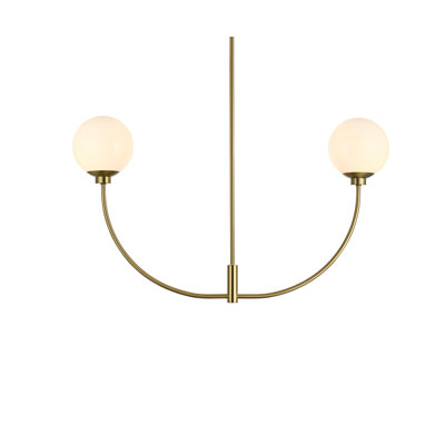 Lustre de 36 pouces en or satiné Living District Nyomi