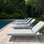 Ensemble de 2 chaises longues réglables en aluminium pour terrasse inclinable avec coussin-2015946477