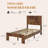 Rustic Wood Platform Bed with Tall Headboard, Farmhouse Bed Frame with Tall Legs and Underbed Storage, No Box Spring Needed, Dark Brown, Twin-774349568-774349573