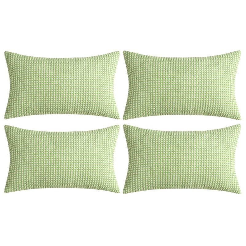 Coussin en velours côtelé réversible deux tons, Vert clair