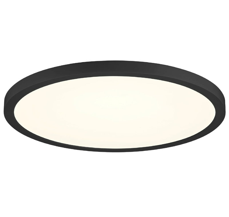 artemis LED Flushmount - Round, 10W, 5CCT,, Black, 1" H x 19.63" W x 19.63" D