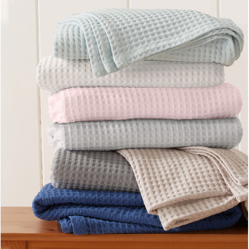 Marigold Twin Waffle Weave Cotton Knitted Blanket