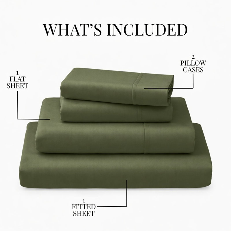 Ensemble de draps en bambou ultra doux - ensemble de 4 pièces - infroissable - feuilles de refroidissement avec poches profondes