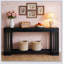 Console, table d'appoint à 2 niveaux, canapé