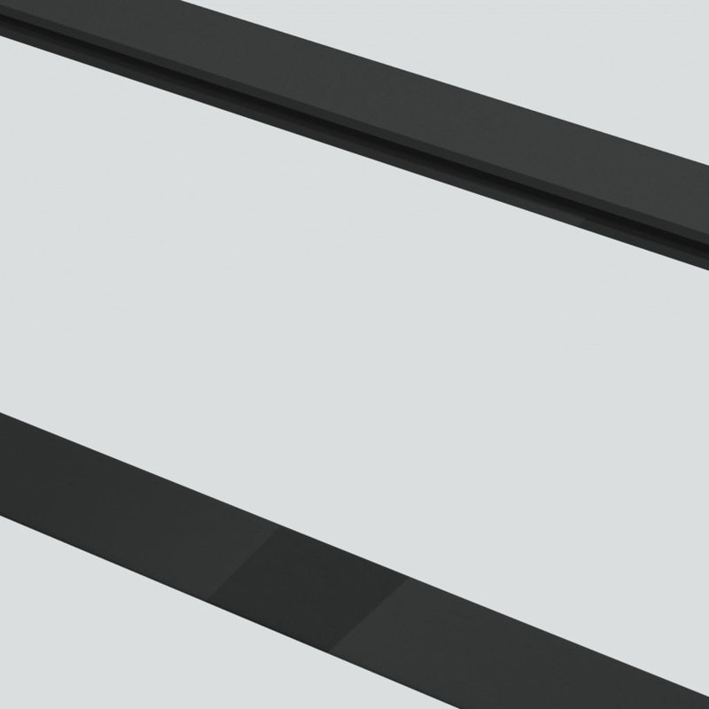 Borgos Glass and Aluminium Sliding Door, 205cm H x 90cm W x 5cm D