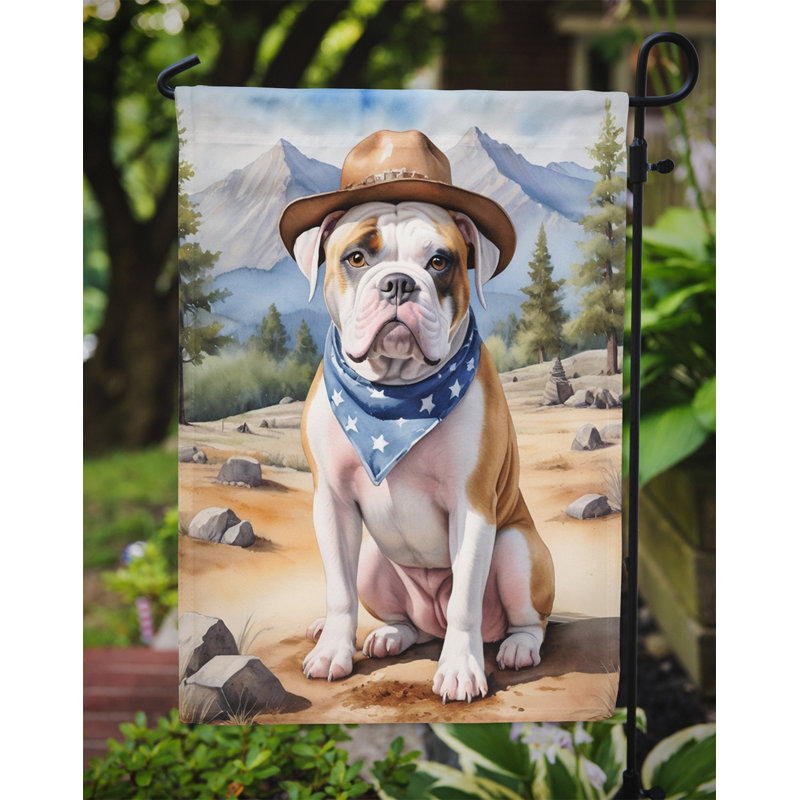 Drapeau Cowboy Welcome Garden, Bouledogue américain