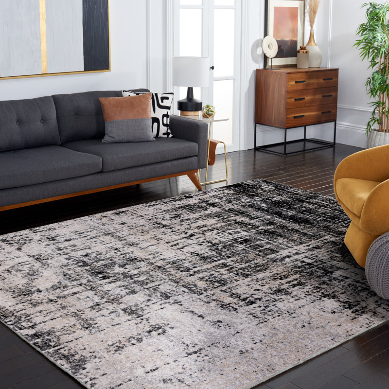Alaric Geometric Looped / Hooked Area Rug, Rectangle 235 x 305 cm