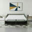 Canapé-lit à accoudoirs carrés en cuir véritable à grain carré de 77 po avec matelas en mousse à mémoire de forme Adalise Italian-1011762541