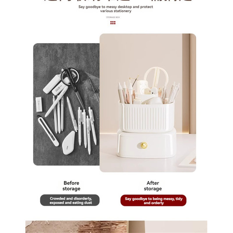 Organisateur de bureau en plastique Lagano