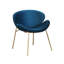 Chaise de salle à manger en velours Kuhlman-1076173858