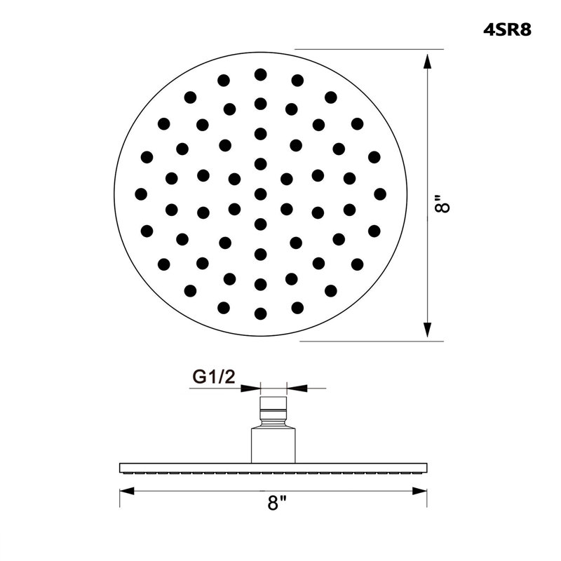Rain Rain Shower Head 1.8 GPM GPM
