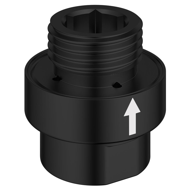 Universal 1/2-Inch Handheld Shower Inline Vacuum Breaker, Matte Black