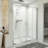 60" W x 36" D x 78" H Semi Frameless Rectangle Shower Kit with Fixed Panel and Base Included-118865861-88802552