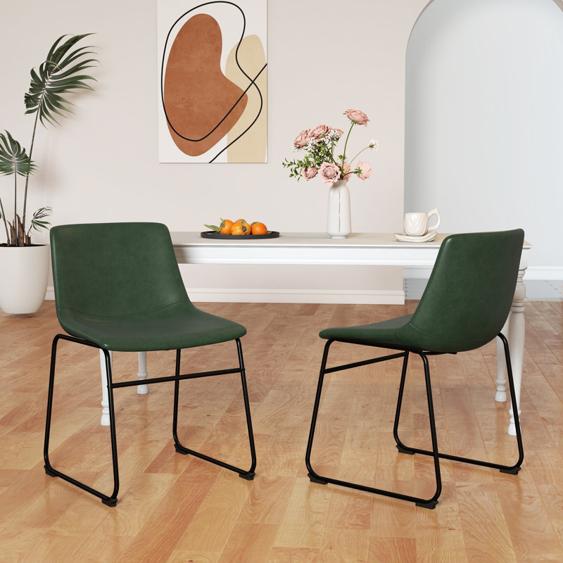 Tabouret rembourré H 18,3 po Behan, Vert