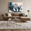 «Big Cats», tigre du Bengale blanc, art mural sur toile bleue