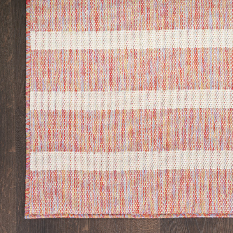 Alioune Striped Indoor / Outdoor Rug, Rectangle 7' x 10'