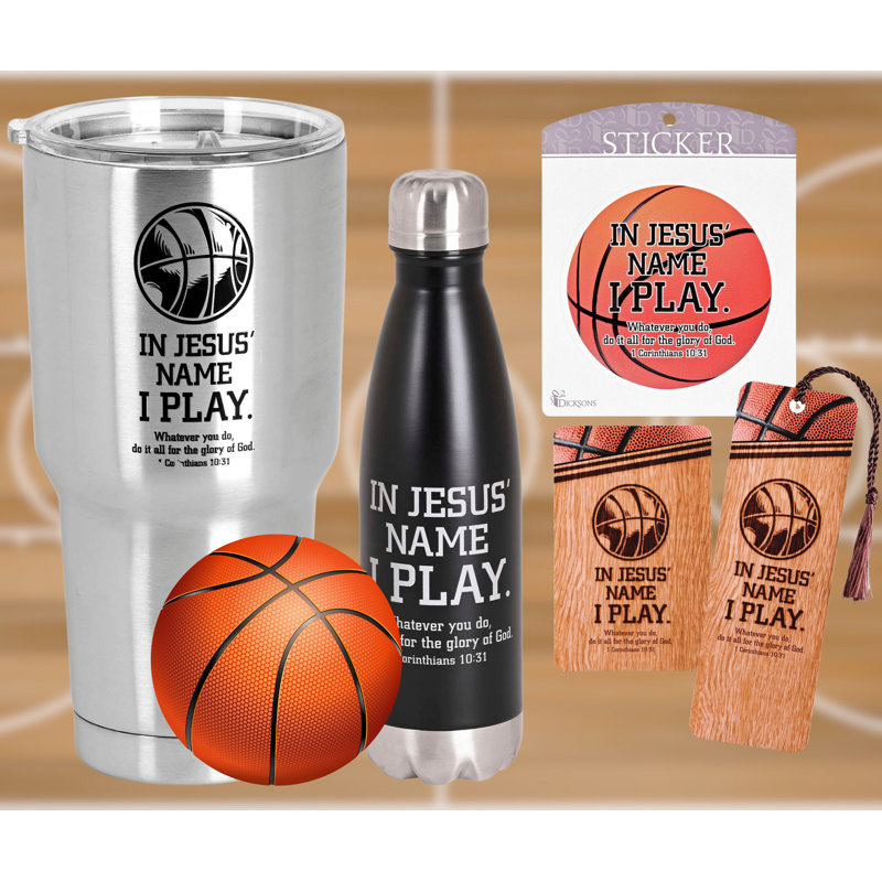 Water Bottle Jesus Name I Play Black