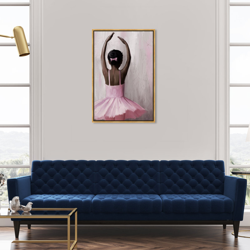 Apprendre le ballet - Impression sur toile, H 36 po x l 24 po, Encadrement doré