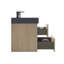 Meuble-lavabo mural 30 po en chêne naturel avec lavabo, grand meuble-lavabo flottant mural