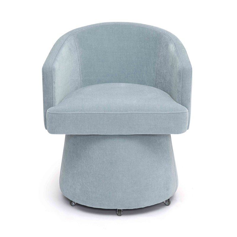 Chaise de bureau en tissu recyclé Chadbourn, Bleu délavé