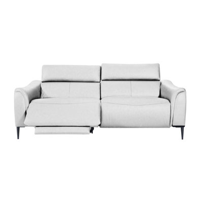 Canapé inclinable en cuir véritable avec accoudoirs coussinés 80,3 po Koolanooka