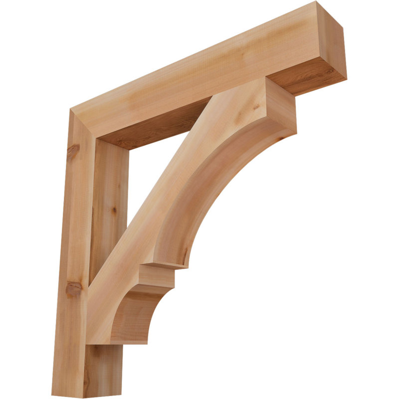 Support de bloc Balboa, Cèdre rouge de l'Ouest lisse, L 5 1/2 po x P 38 po x H 38 po