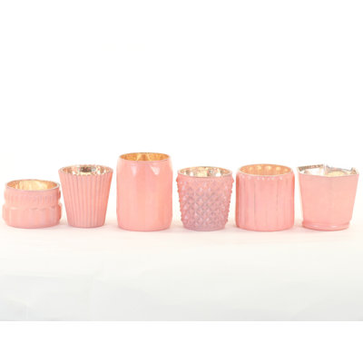 12.6'' H Mercury Glass Tabletop Votive Holder