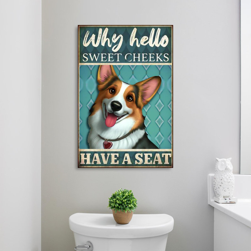Corgi Have A Seat - 1 pièce, impression rectangulaire, H 14 po x l 11 po x P 1,25 po