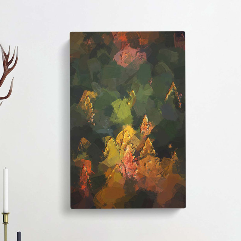 Pointed Trees In Abstract - Wrapped Canvas Print, 50cm H x 35cm W x 3cm D