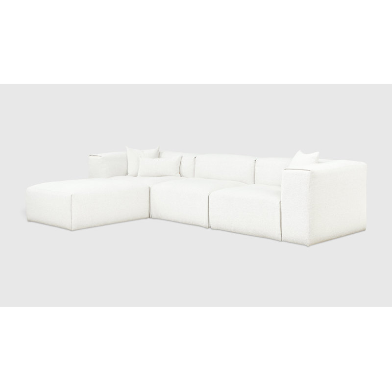Nest Modular 4-PC Sectional, Bone Boucle