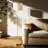 Corner arched metal floor lamp