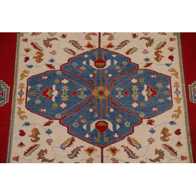 Geometric Kazak Vegetable Dye Area Rug 8x10