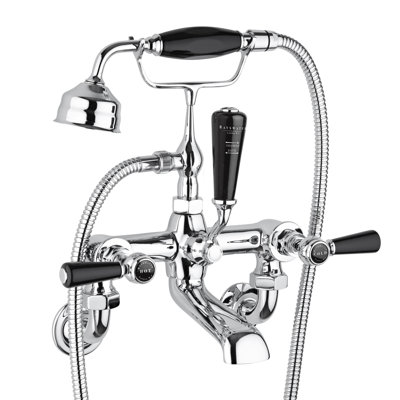 3 Handle Wall Bath Shower Mixer Bath Filler with Diverter