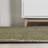 Cirkel Minimalist Geometric Dot Machine-Washable Green/Cream Rug-1268380536