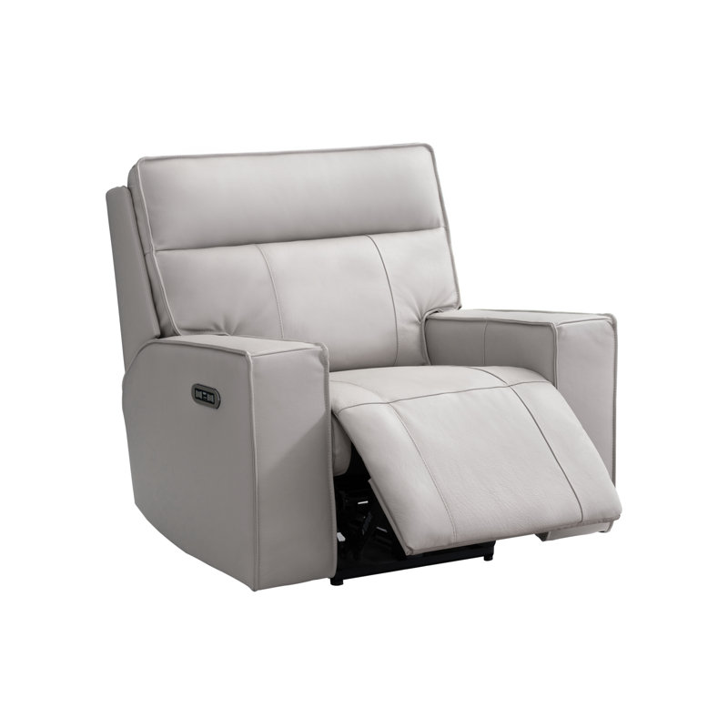 Ayin Power Recliner, Gray Leather